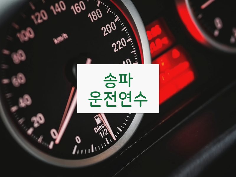 송파운전연수 후기