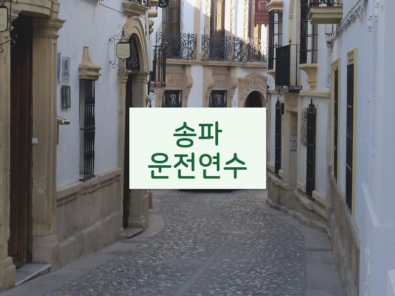 송파운전연수 후기
