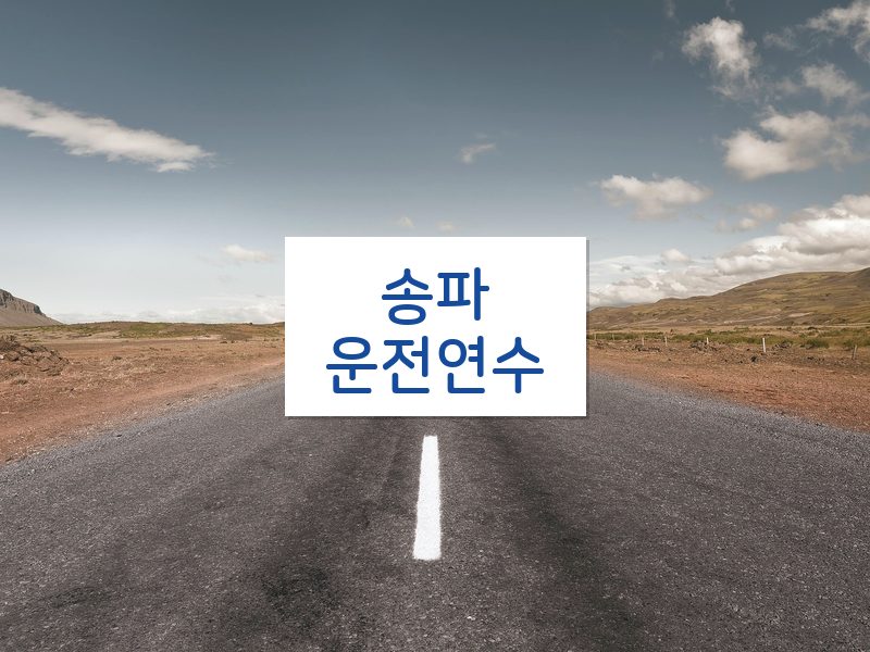 송파운전연수 후기