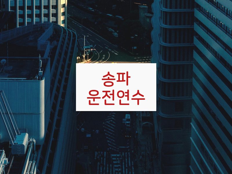 송파운전연수 후기