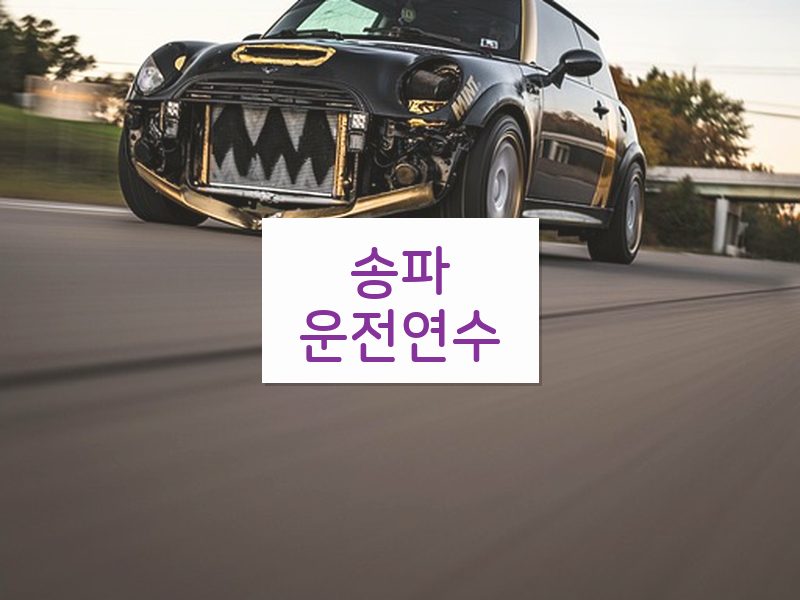 송파운전연수 후기