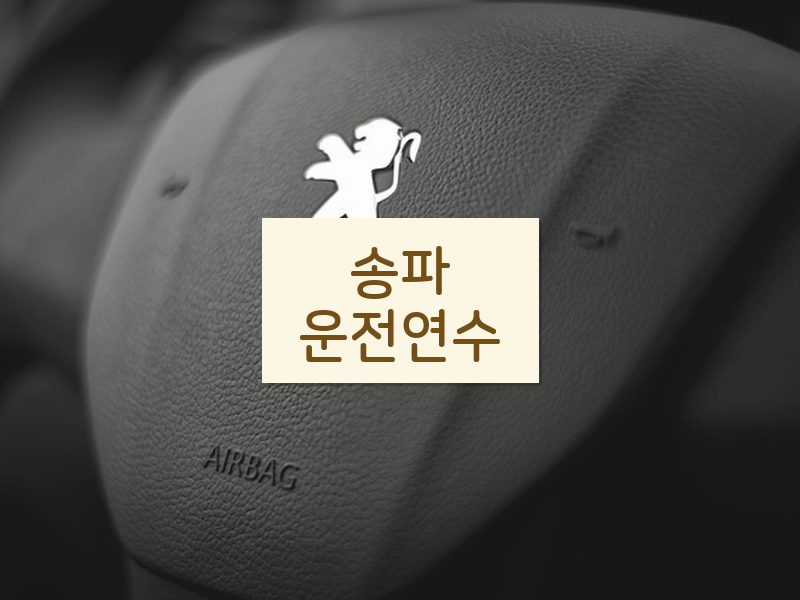 송파운전연수 후기
