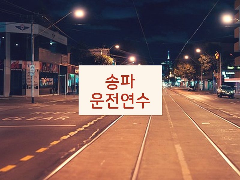 송파운전연수 후기