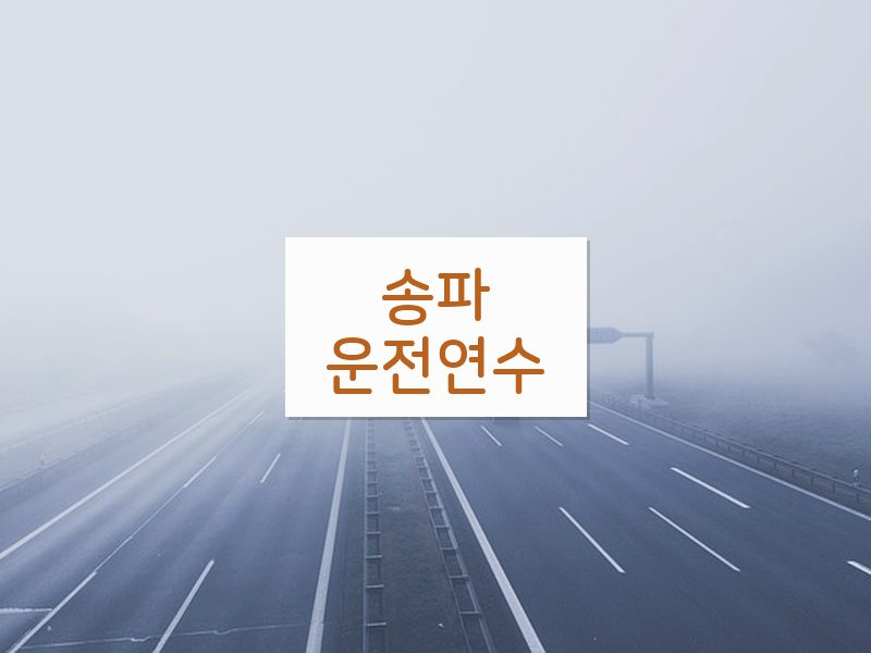 송파운전연수 후기