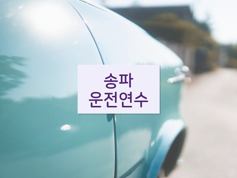 송파운전연수 후기