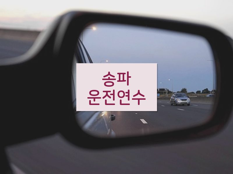 송파운전연수 후기