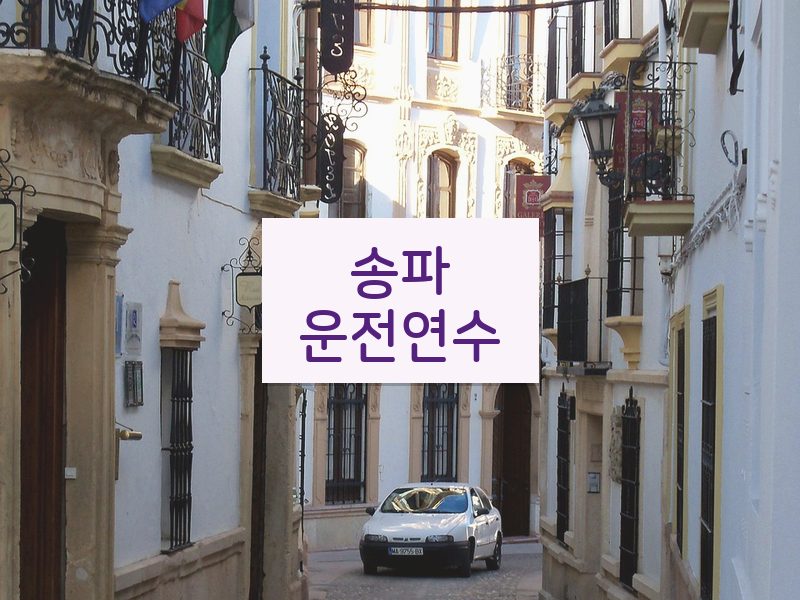 송파운전연수 후기