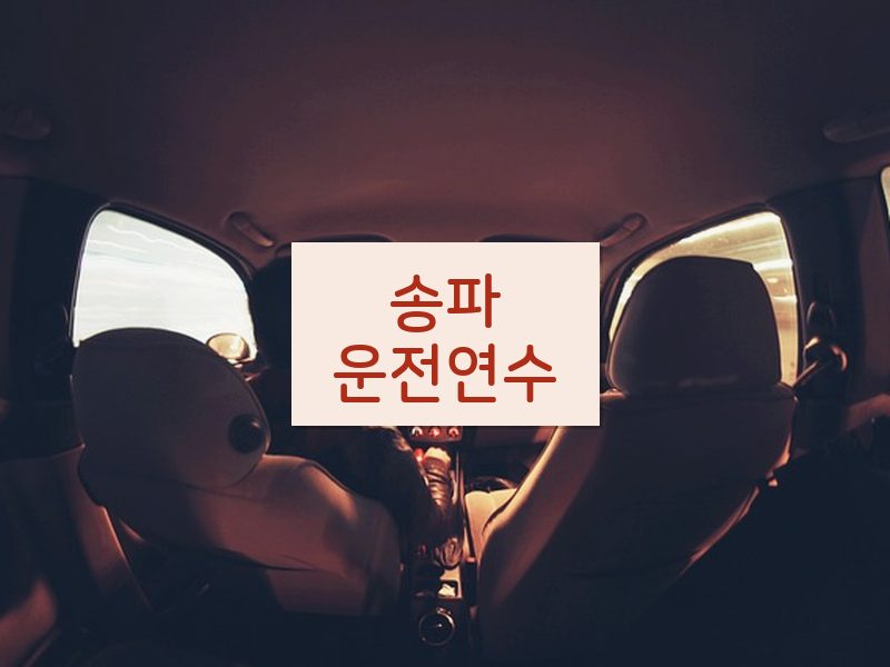 송파운전연수 후기