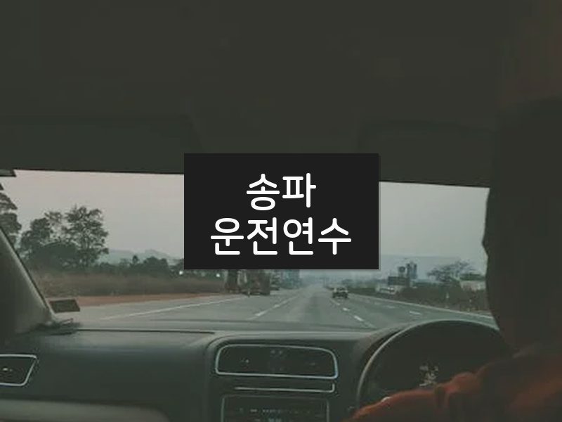 송파운전연수 후기
