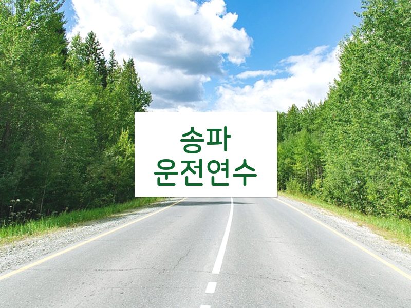 송파운전연수 후기