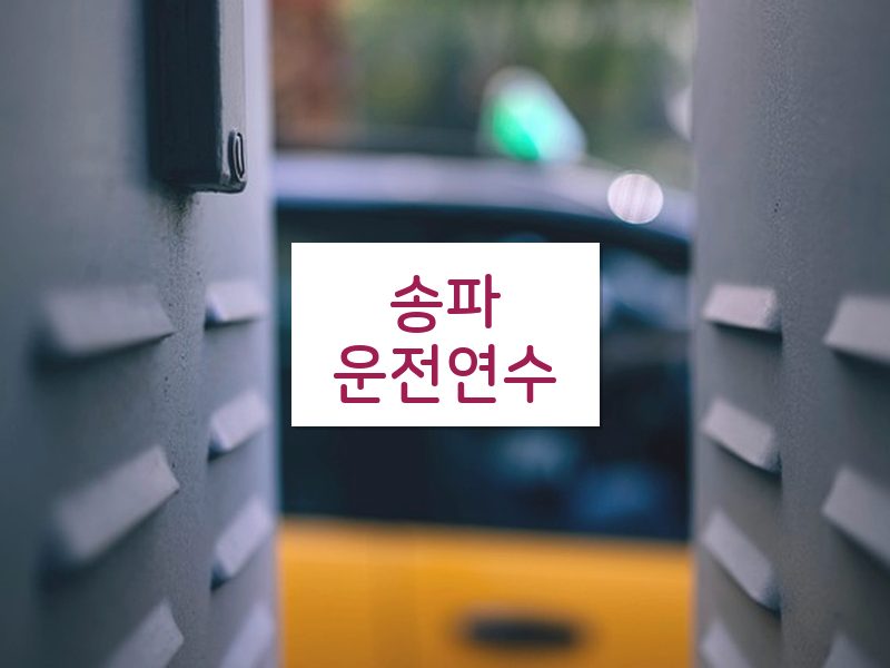 송파운전연수 후기
