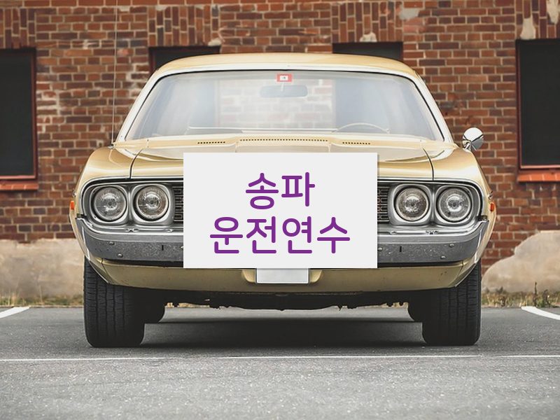 송파운전연수 후기