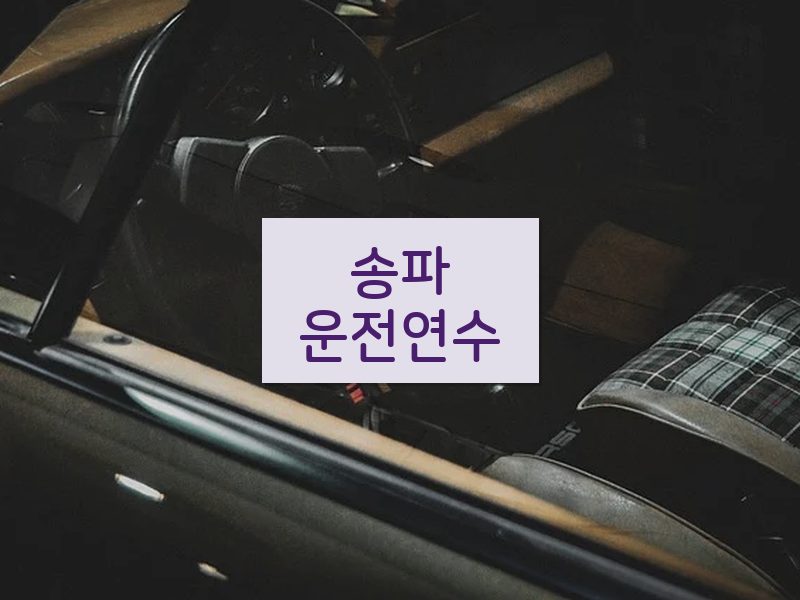 송파운전연수 후기