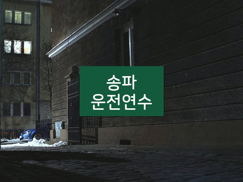 송파운전연수 후기