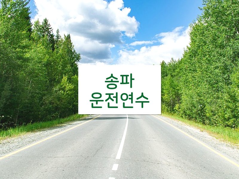 송파운전연수 후기