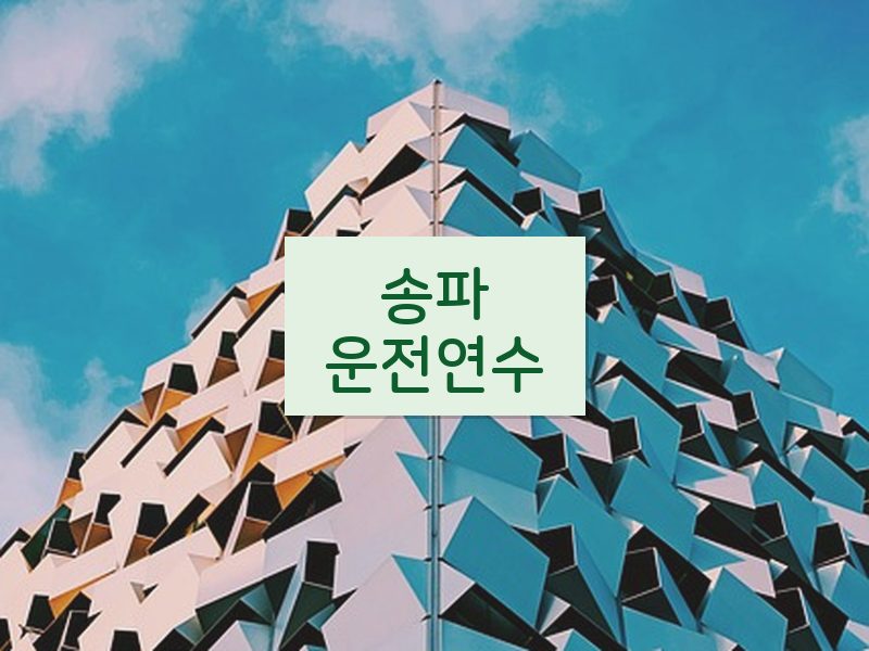 송파운전연수 후기