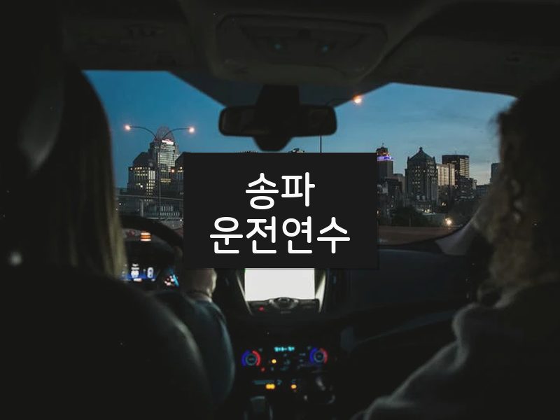 송파운전연수 후기