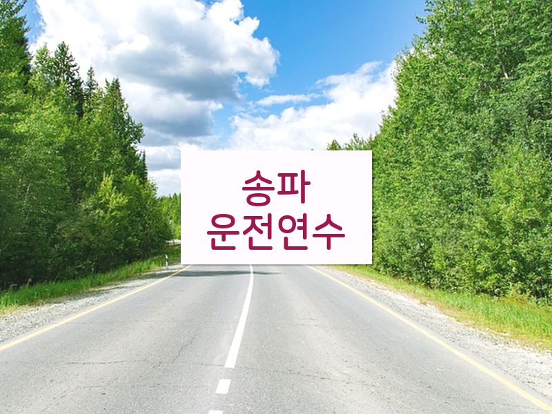 송파운전연수 후기