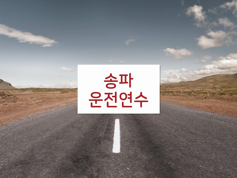 송파운전연수 후기