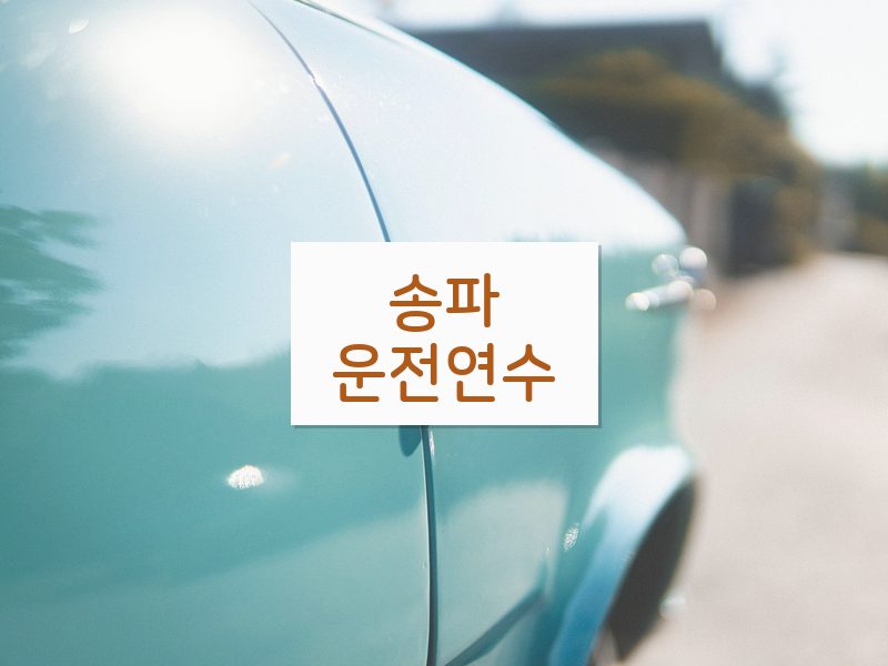 송파운전연수 후기