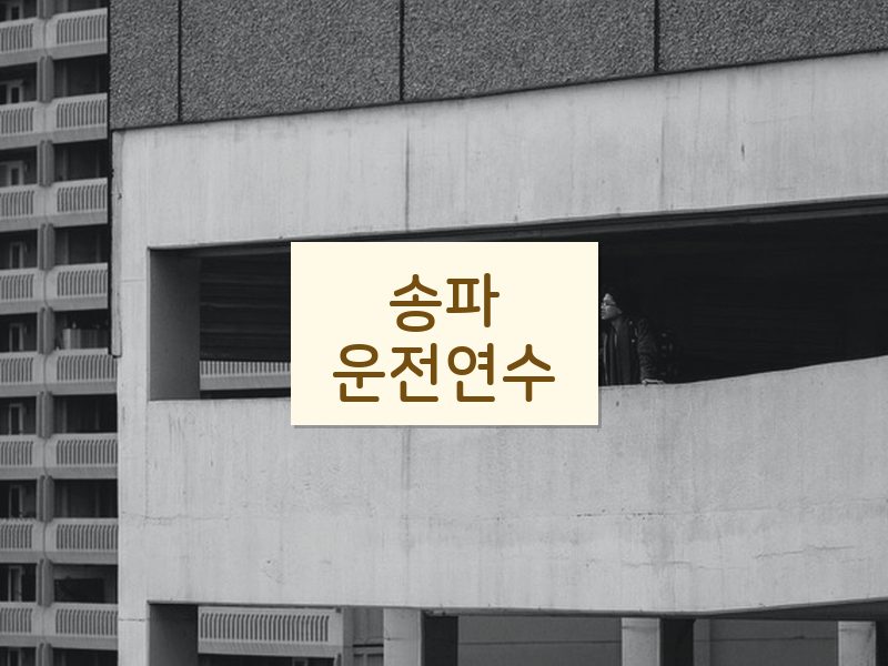 송파운전연수 후기