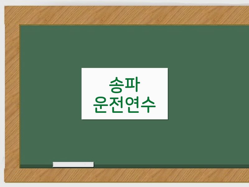 송파운전연수 후기