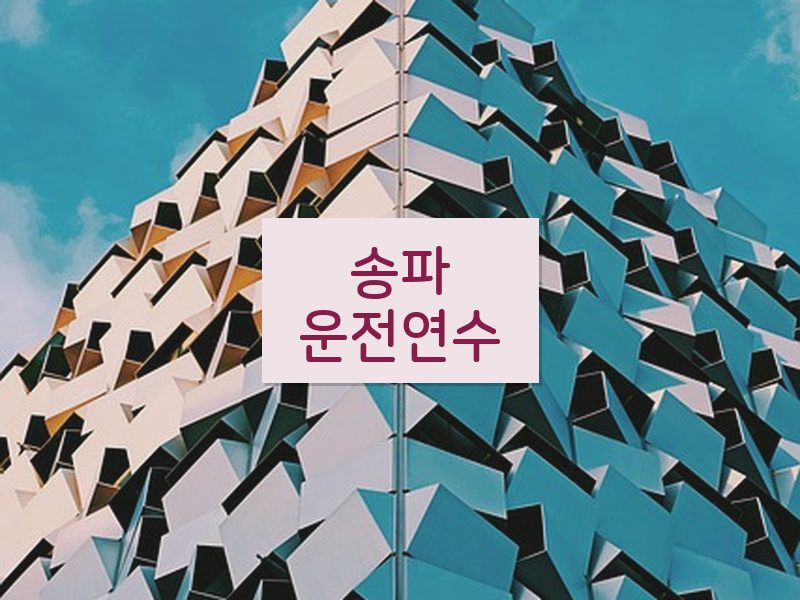 송파운전연수 후기