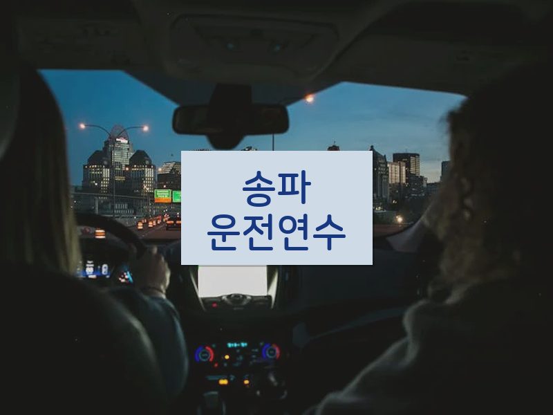 송파운전연수 후기