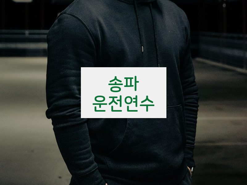 송파운전연수 후기