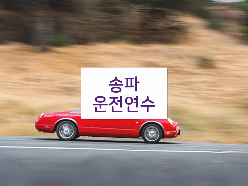 송파운전연수 후기