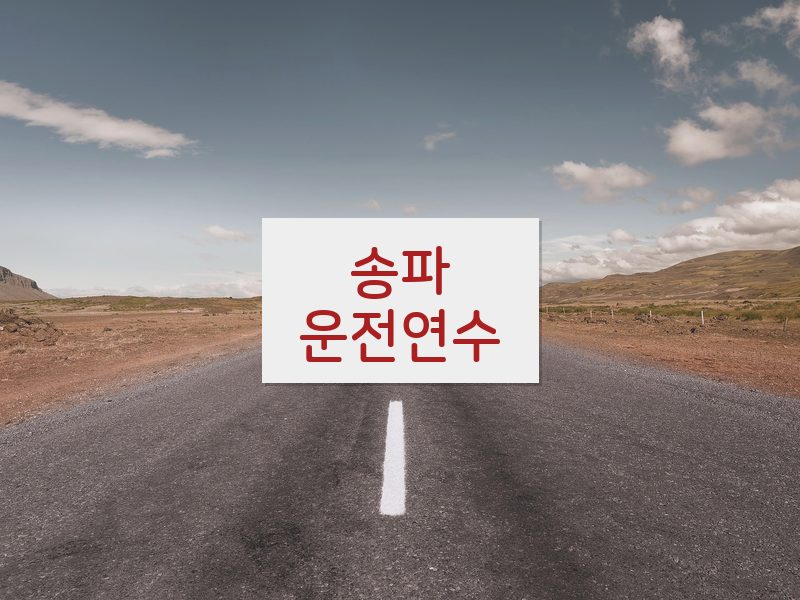 송파운전연수 후기