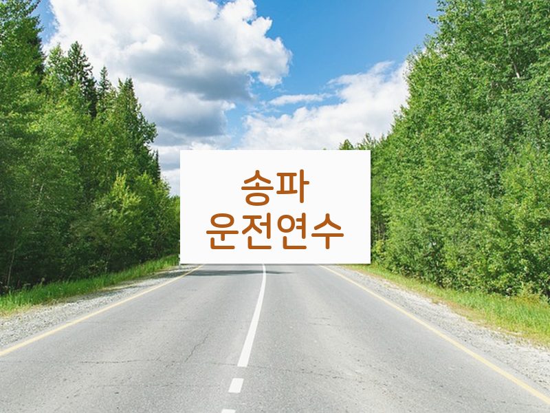 송파운전연수 후기