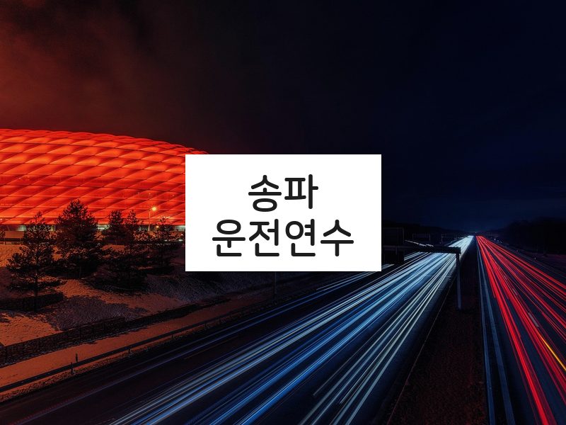 송파운전연수 후기
