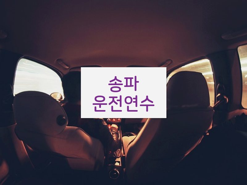 송파운전연수 후기