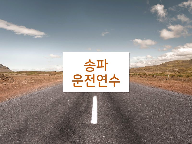 송파운전연수 후기