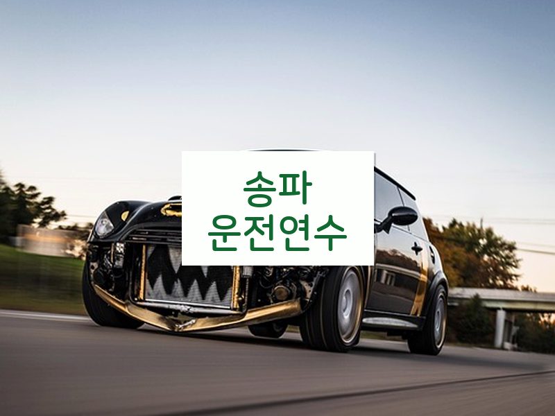 송파운전연수 후기