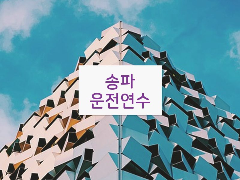 송파운전연수 후기