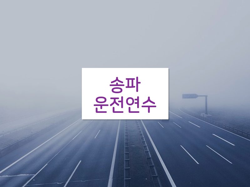 송파운전연수 후기