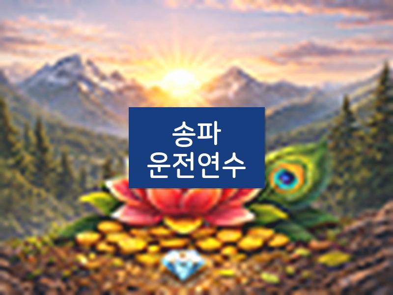 송파운전연수 후기