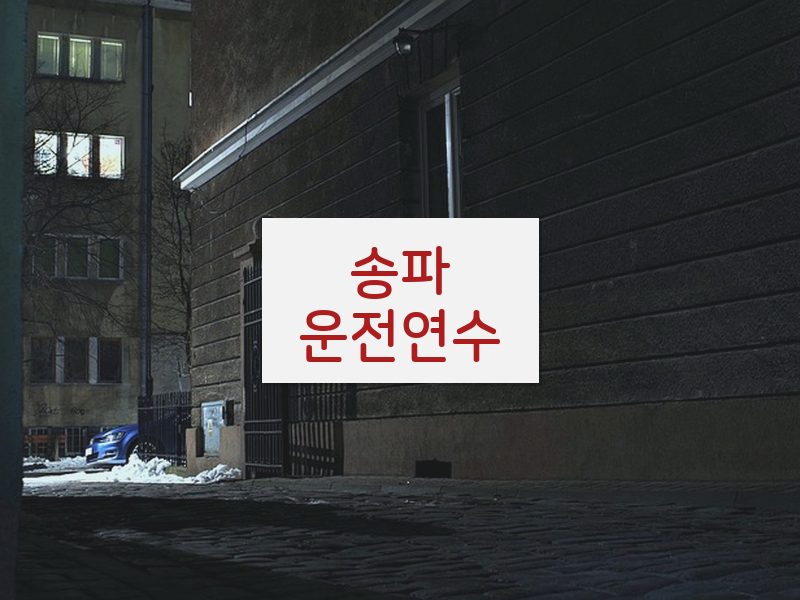 송파운전연수 후기