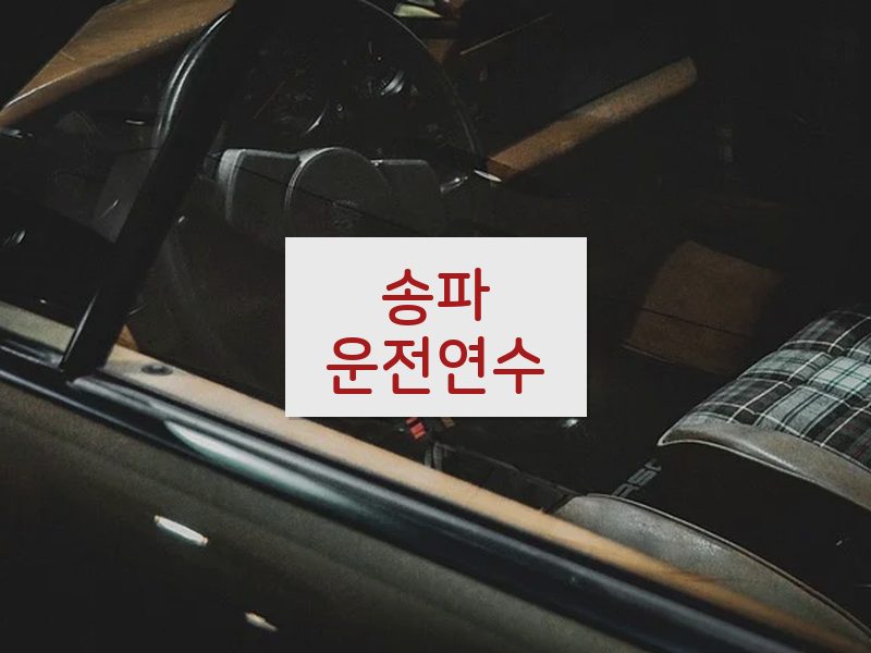 송파운전연수 후기