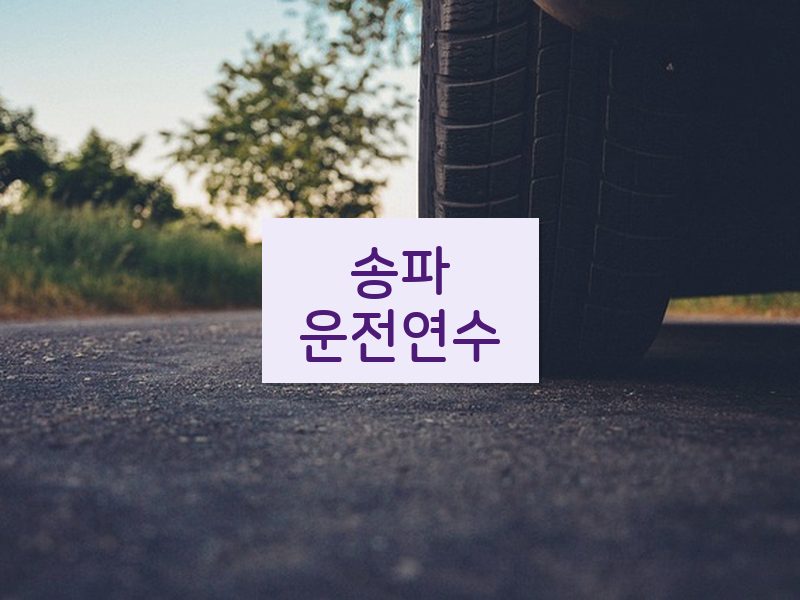 송파운전연수 후기