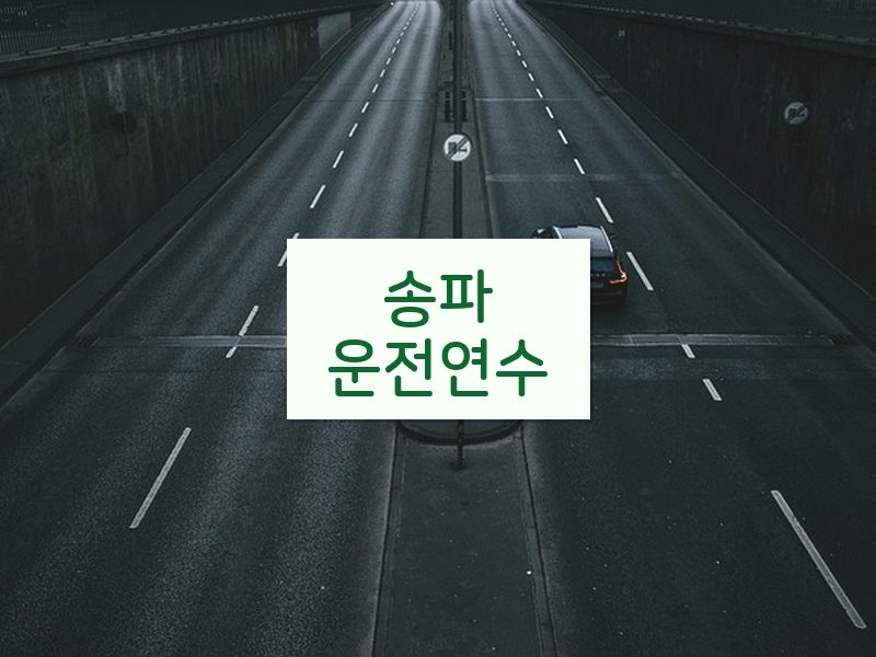 송파운전연수 후기