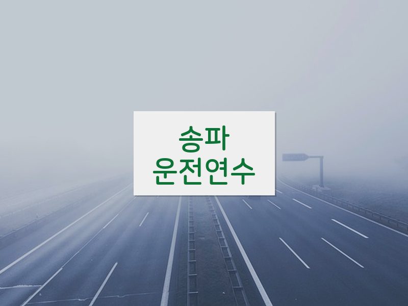 송파운전연수 후기