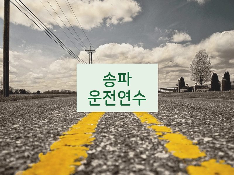송파운전연수 후기