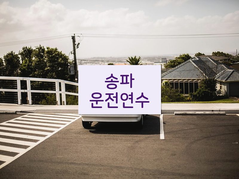 송파운전연수 후기