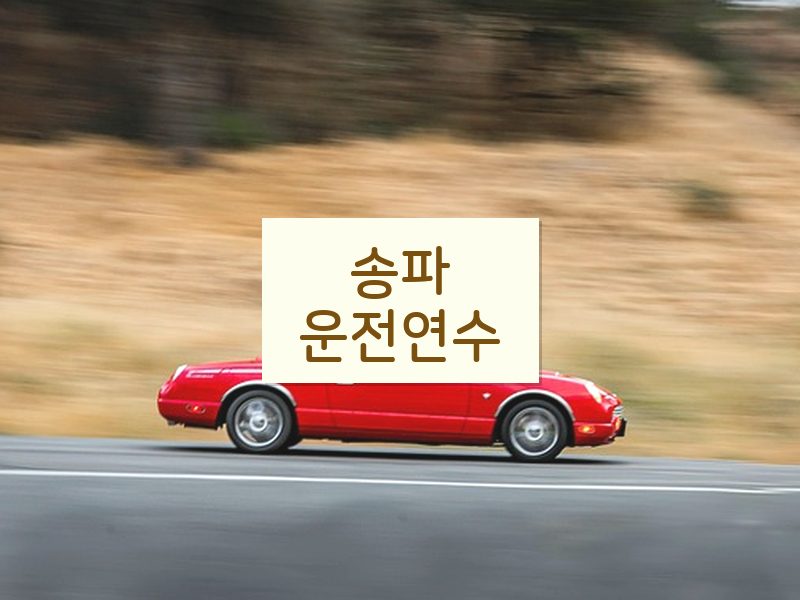 송파운전연수 후기