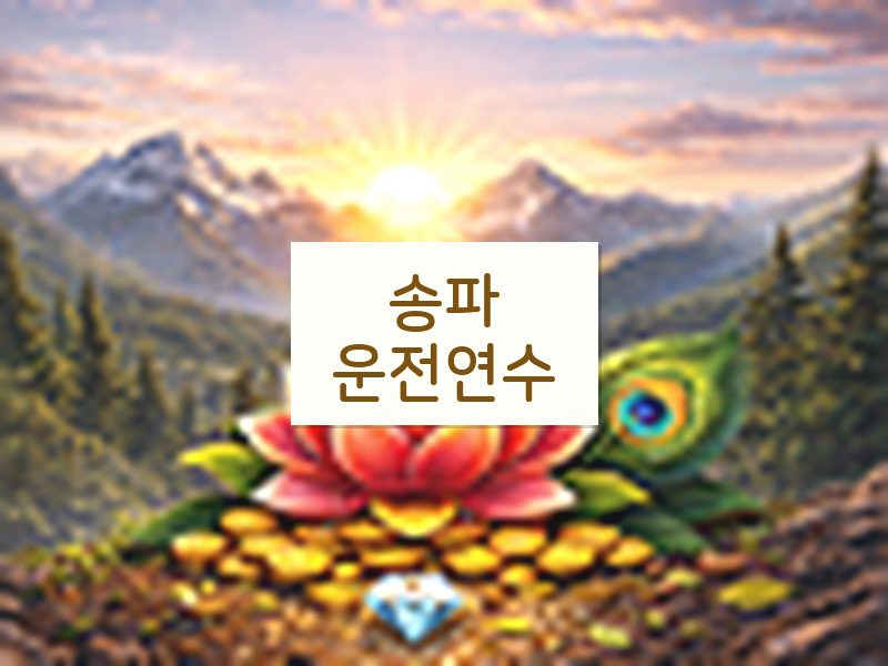 송파운전연수 후기