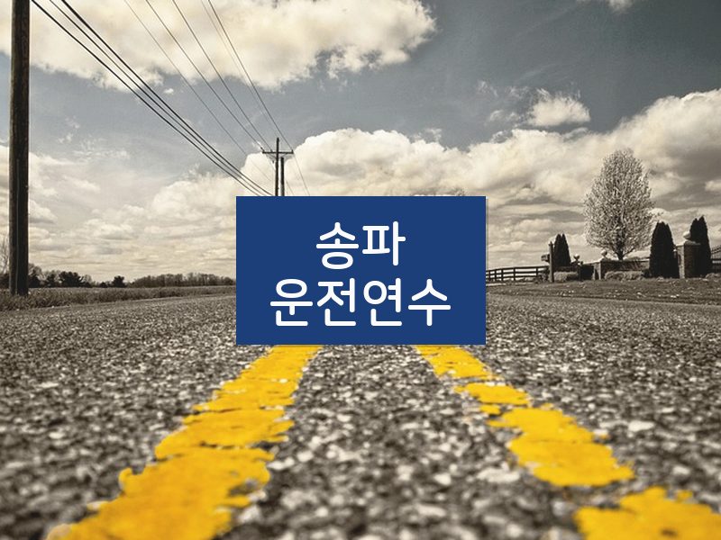 송파운전연수 후기