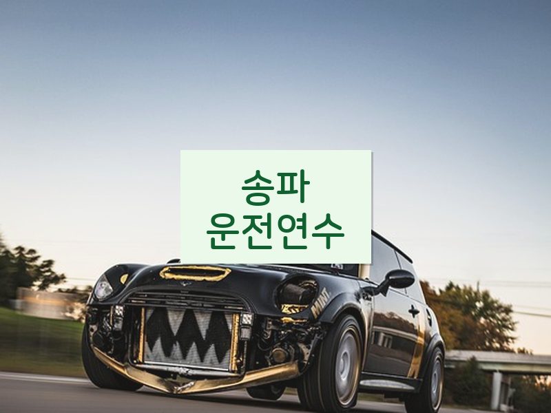 송파운전연수 후기